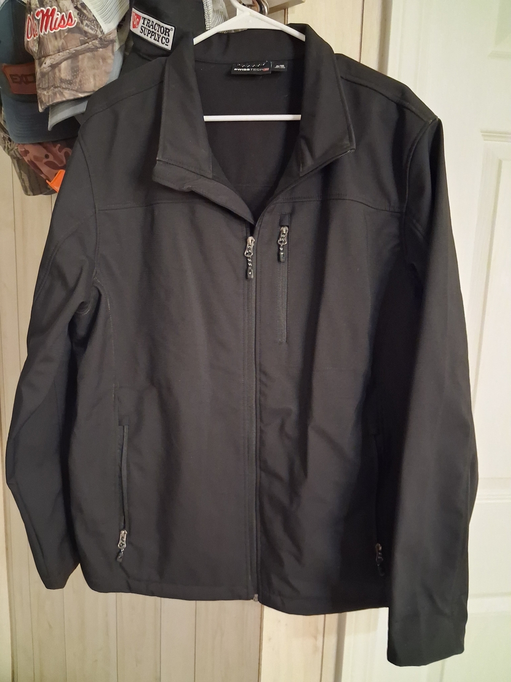 Men's Black Performance Jacket with Zip Pockets